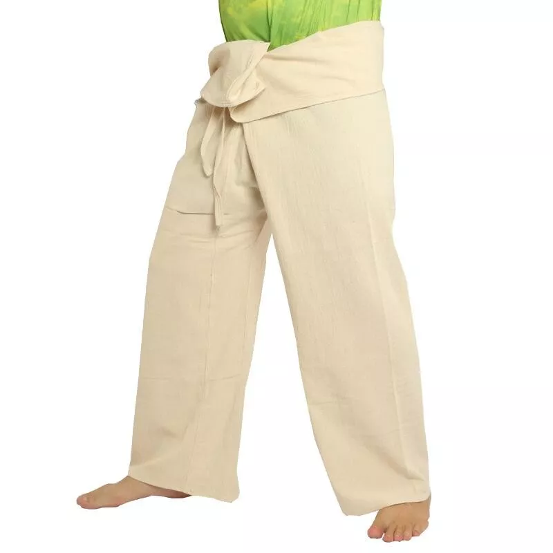 Pantalon de pêcheur thaïlandais - non teint - extra long