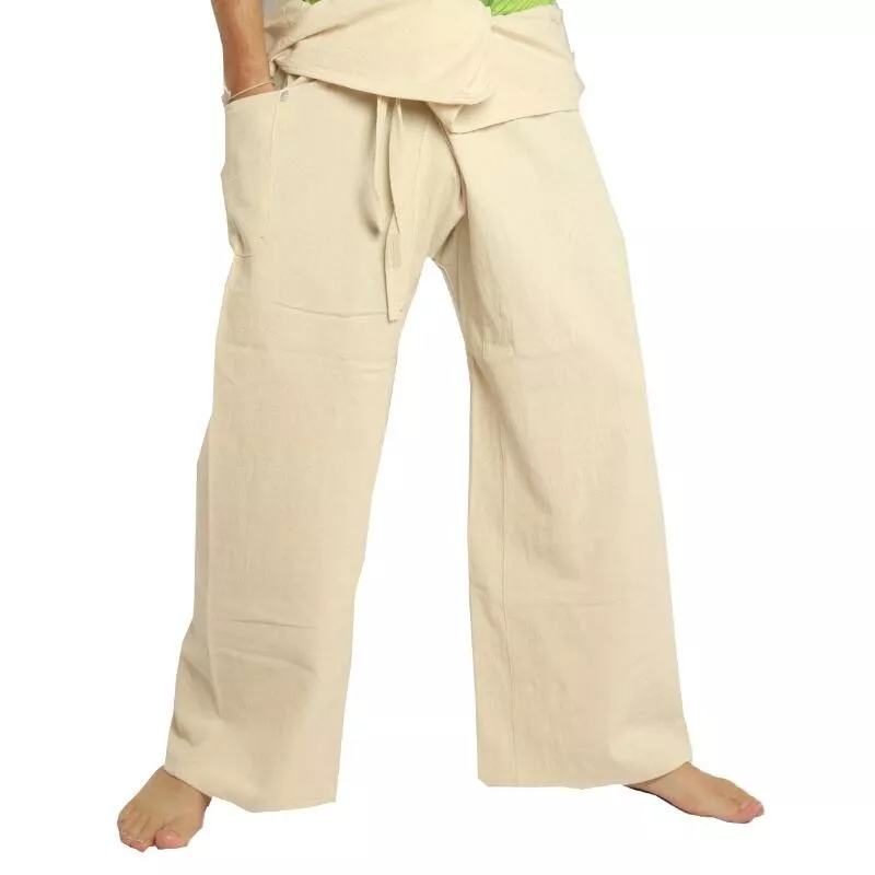Pantalon de pêcheur thaïlandais - non teint - extra long