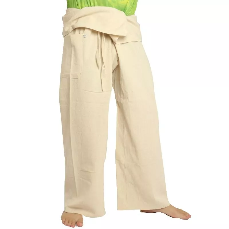 Pantalon de pêcheur thaïlandais - non teint - extra long