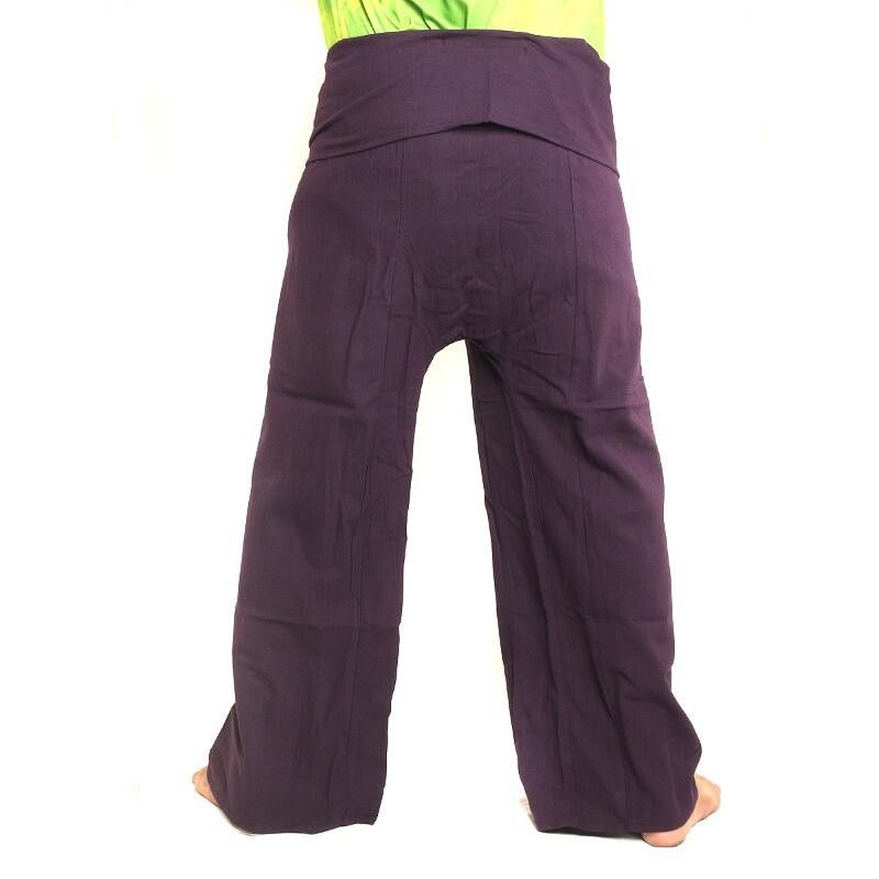 Pantalon de pêcheur thaïlandais - violet - coton extra long