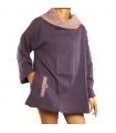 Camisa de algodón para mujer talla M-L púrpura