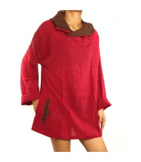 camisa de algodón para las mujeres el tamaño de ML roja