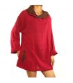 Cotton shirt for women size M-L red