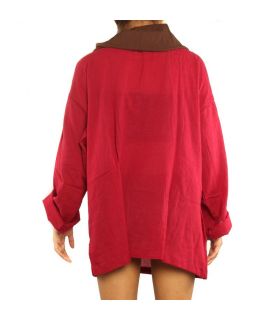 camisa de algodón para las mujeres el tamaño de ML roja