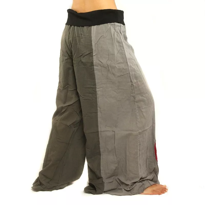 Flared trousers creased look - grey