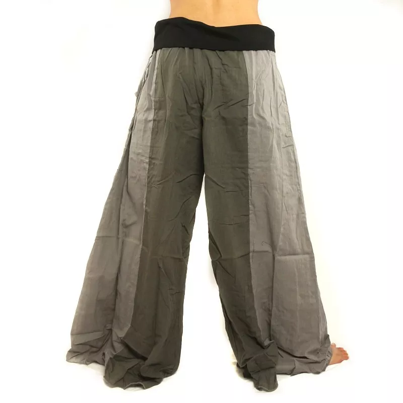 Flared trousers creased look - grey