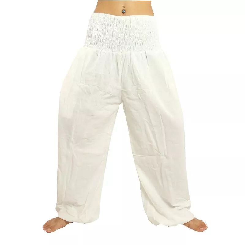 Sarouel confortable en coton blanc