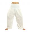 Comfortable harem pants in white cotton