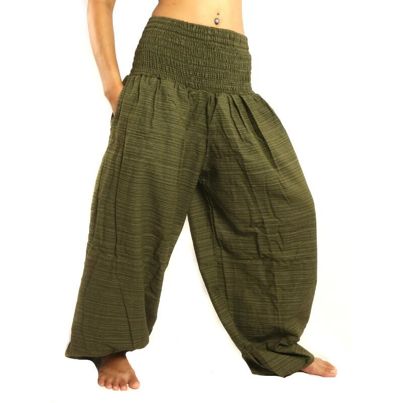 Harem pants Baggy Pants high cut olive green