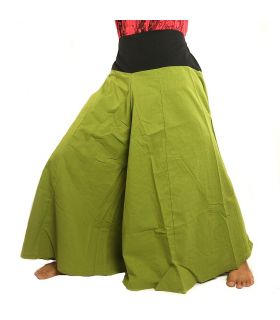 Pantalones de samurai de algodón verde menta