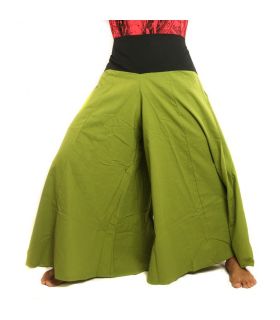 Pantalones de samurai de algodón verde menta