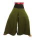 Samurai pants cotton dark olive green