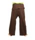 pantalones pescador tailandés - marrón - algodón extra larga