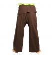 Pantalon de pêcheur thaïlandais - brun - coton extra long