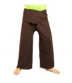 Pantalones de pescador tailandeses - marrón - algodón extra largo