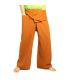 Pantalones de pescador tailandeses - amarillo ocre - algodón extra largo