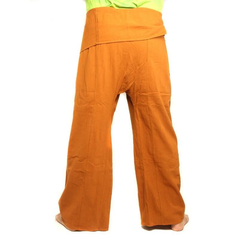 Thai fisherman pants - ochre yellow - extra long cotton