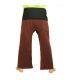 Pantalon de pêcheur thaïlandais extra long - bicolore - coton brun noir