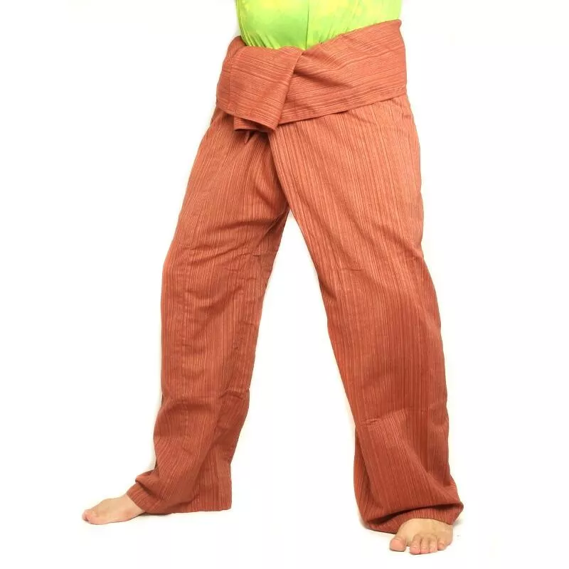 Thai fisherman pants Cottonmix extra long - light brown
