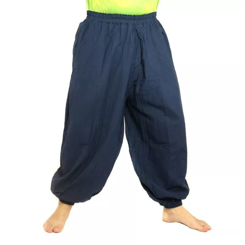 Sarouel en coton bleu