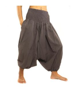 Samurai pants cotton of dark olive green SMR-A3