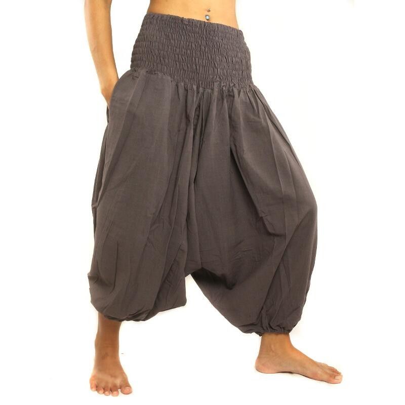 Pantalones de harén pantalones de meditación Om Dharmachakra pies