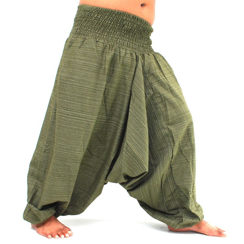 Aladdin Pants Afghan Afghani Trousers Cotton - green ARDT-2