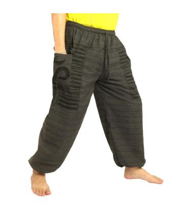 Sarouel Goa Om, coupe haute, noir