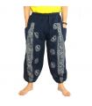 Om Goa pants with floral print blue