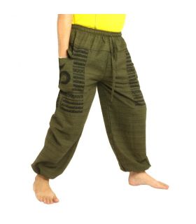 Goa Om harem pants high cut green