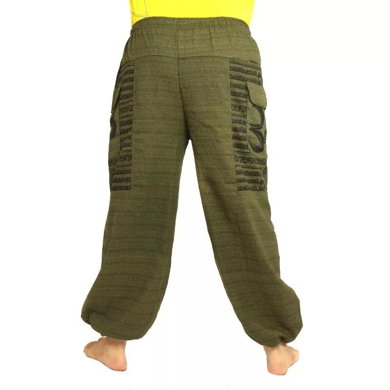 Goa Om harem pants high cut green