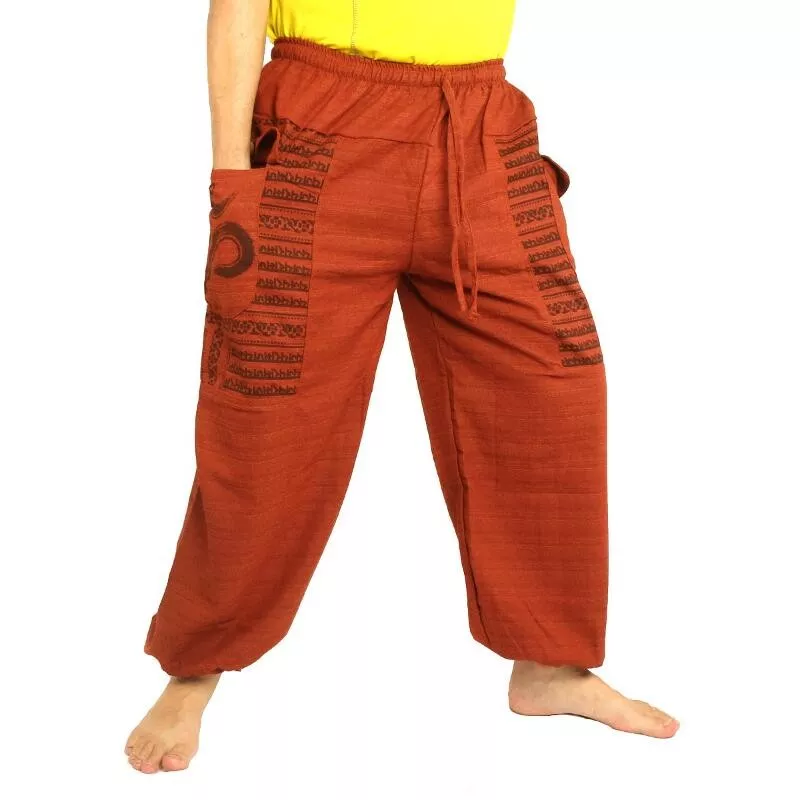 Goa Om harem pants high cut orange