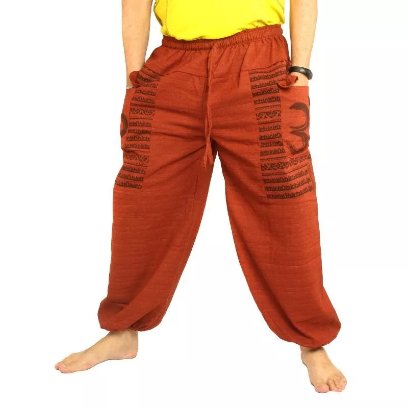 Goa Om harem pants high cut orange