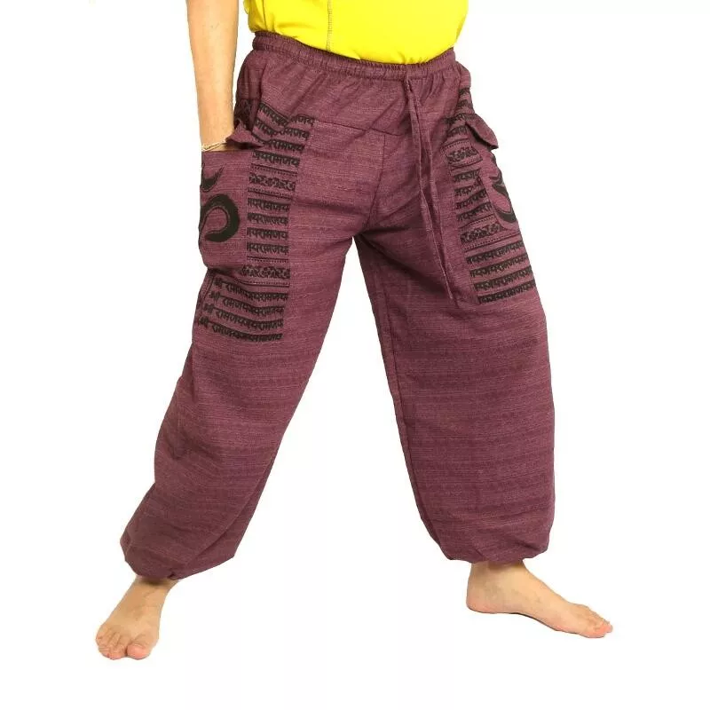 Goa Om harem pants high cut magenta