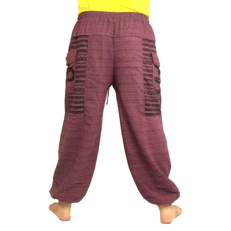 Goa Om harem pants high cut magenta