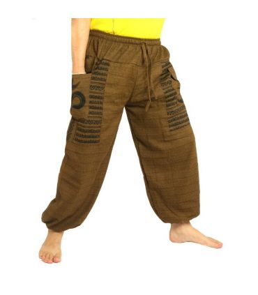 Goa Om harem pants high cut brown