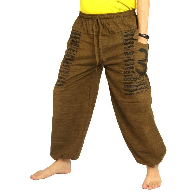 Goa OM pantalones harén corte alto marrón