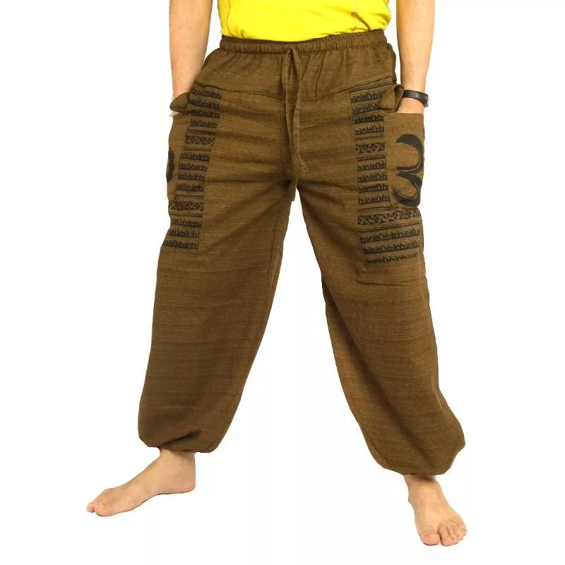 Sarouel de Goa Om, coupe haute, brun