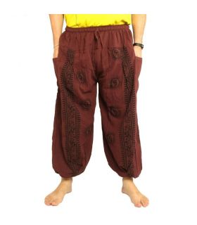 pantalones om Goa con floral marrón de impresión