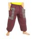 Thai trousers Cottonmix with fabric application violet