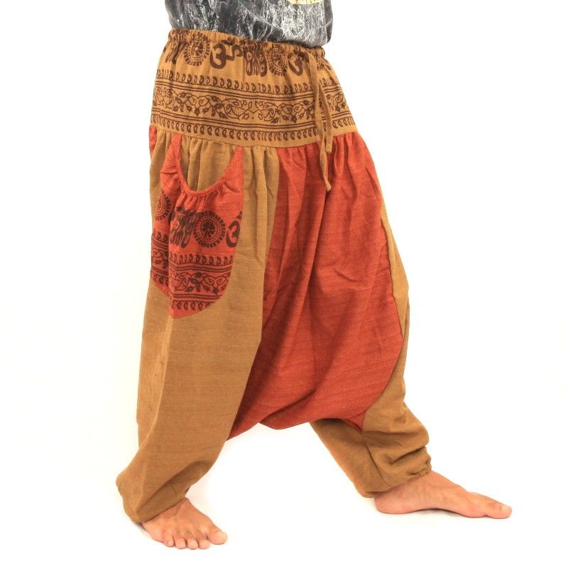 Meditation pants - Om Dharmachakra Buddha's feet