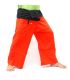 Pantalones Thai Wrap - bicolor - naranja negro Fairtrade