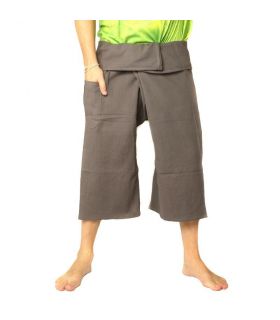 Short Thai Fisherman pants heavy cotton - gray