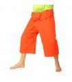 Short Thai fisherman pants heavy cotton - orange