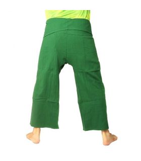 Thai fisherman pants made of heavy cotton - green Fairtrade