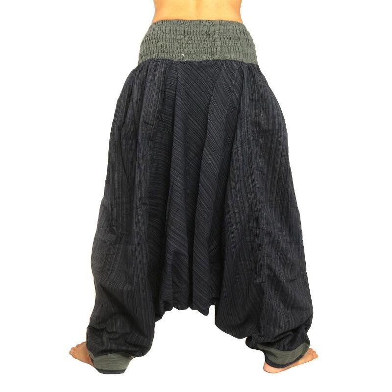 Aladdin Pants two-color with wide waistband black gray ARDT16