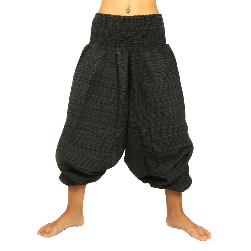 Short Aladdin Pants pants cotton mix - black