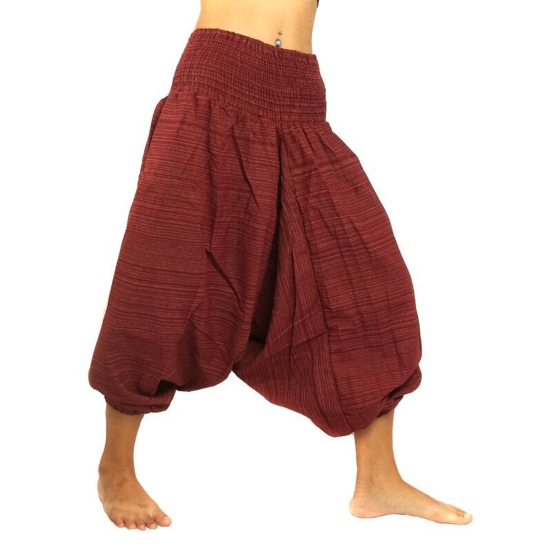 Short Aladdin Pants pants cotton mix - dark red