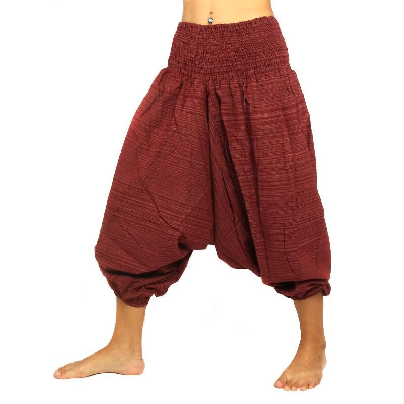 Short Aladdin Pants pants cotton mix - dark red