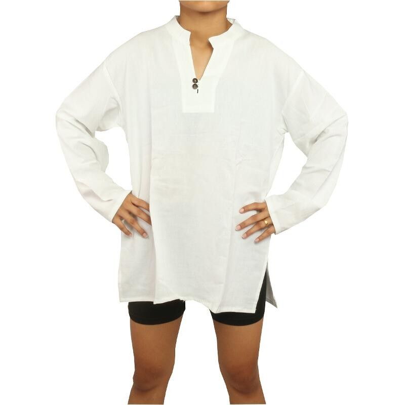 shirt en coton thaï Fairtrade blanc taille M